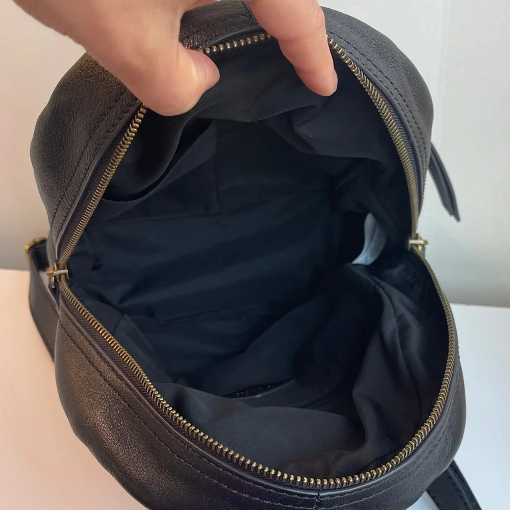 Fossil Black Genuine Leather Backpack